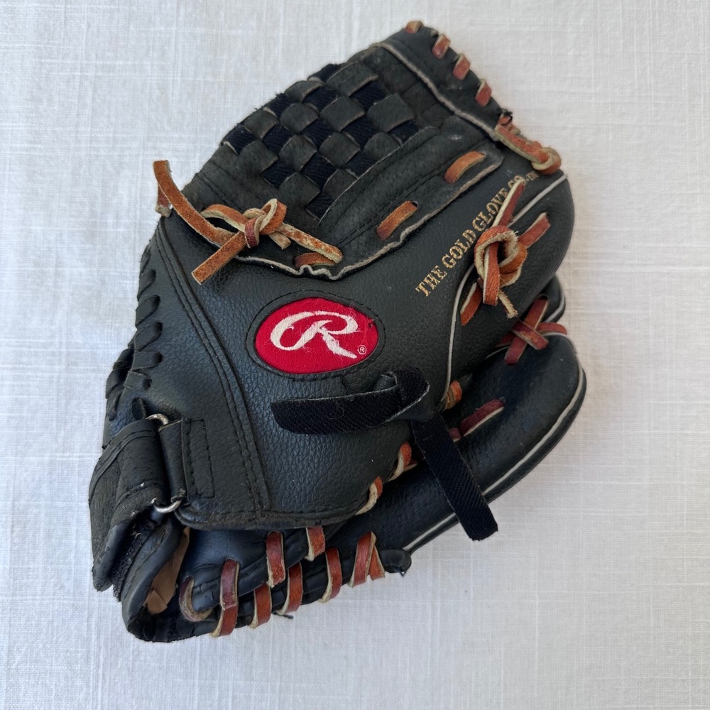 Rawlings ELBL5 Youth Baseball Glove 9 Inch Black Leather Right Hand Throw